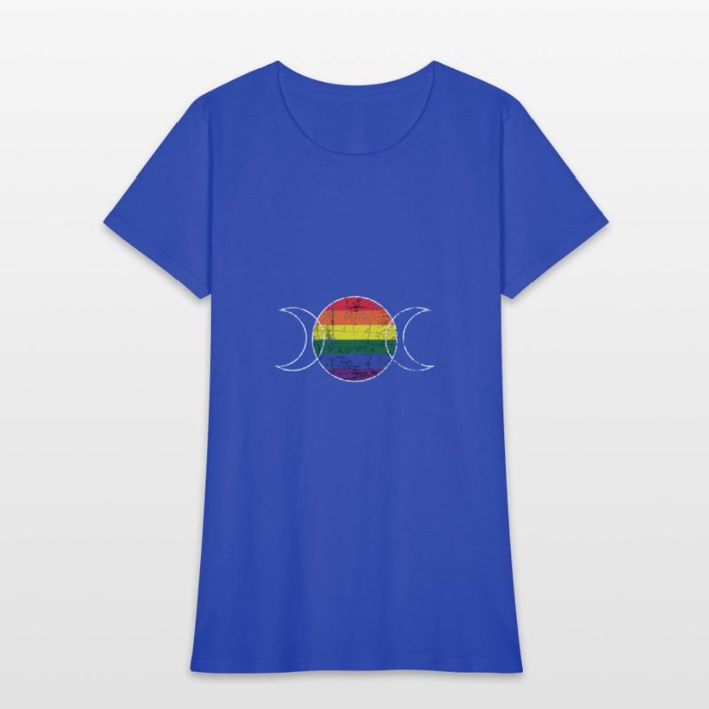 Rainbow Flag Triple Moon Wicca Lgbt Witch