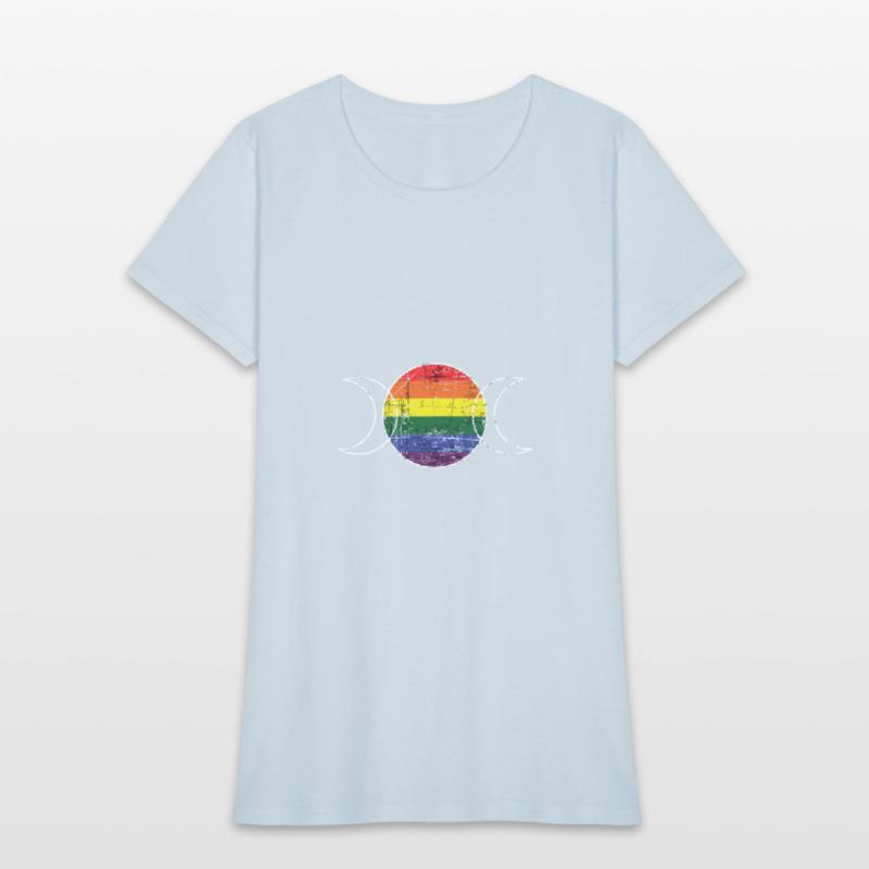 Rainbow Flag Triple Moon Wicca Lgbt Witch
