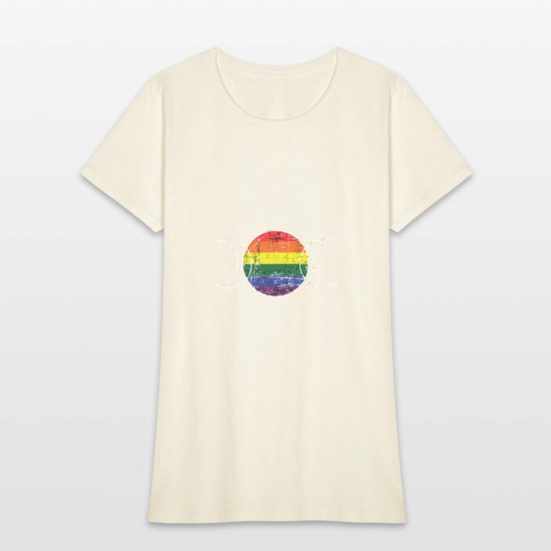 Rainbow Flag Triple Moon Wicca Lgbt Witch