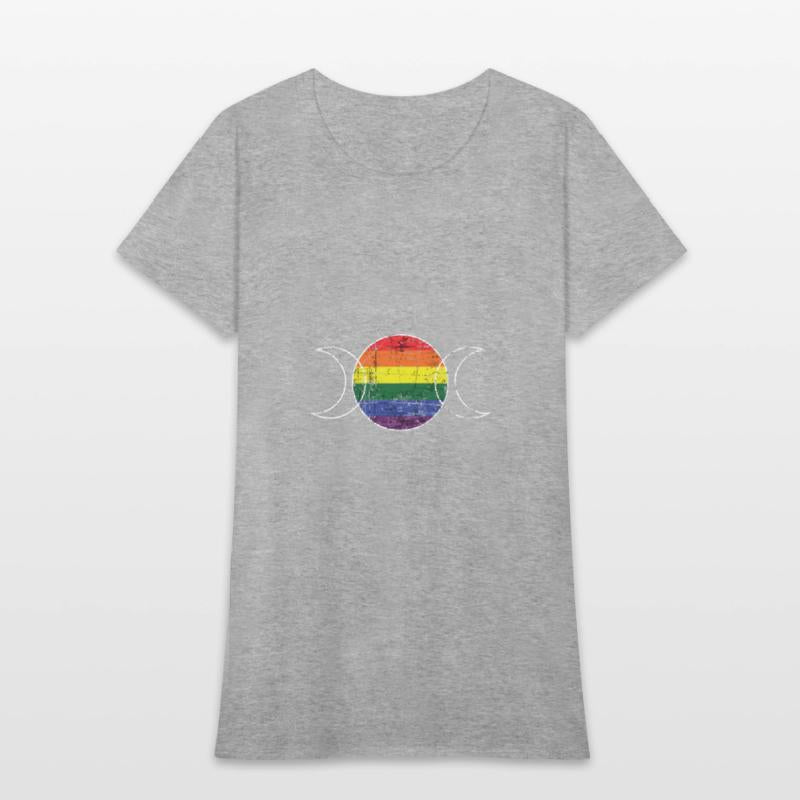 Rainbow Flag Triple Moon Wicca Lgbt Witch
