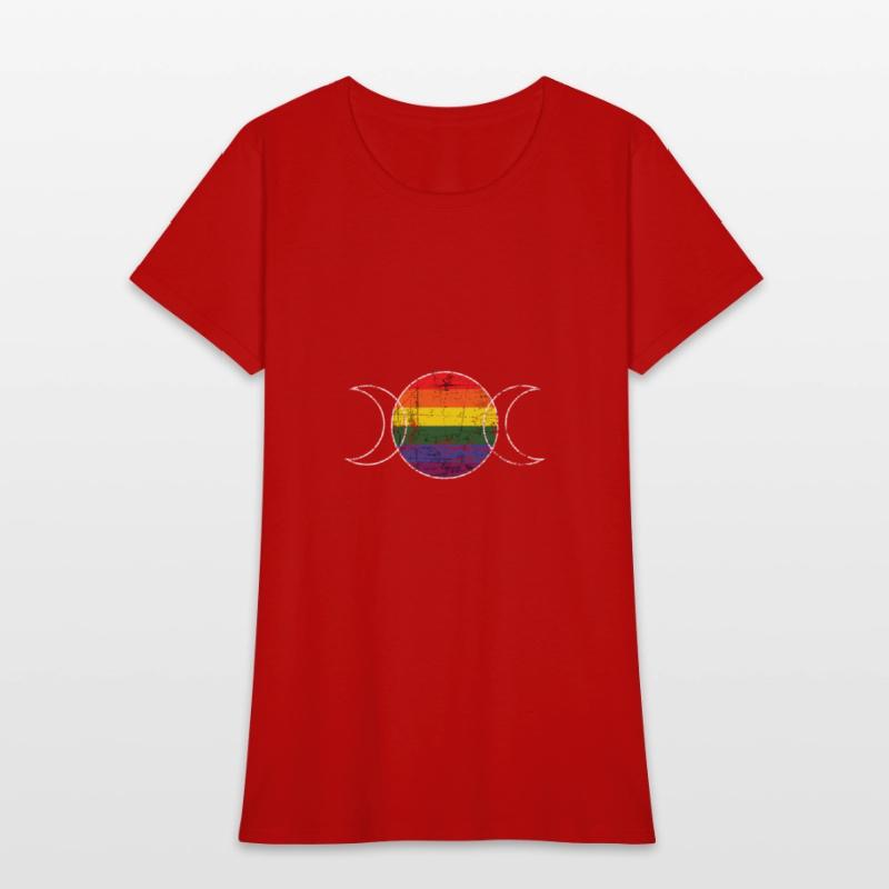 Rainbow Flag Triple Moon Wicca Lgbt Witch