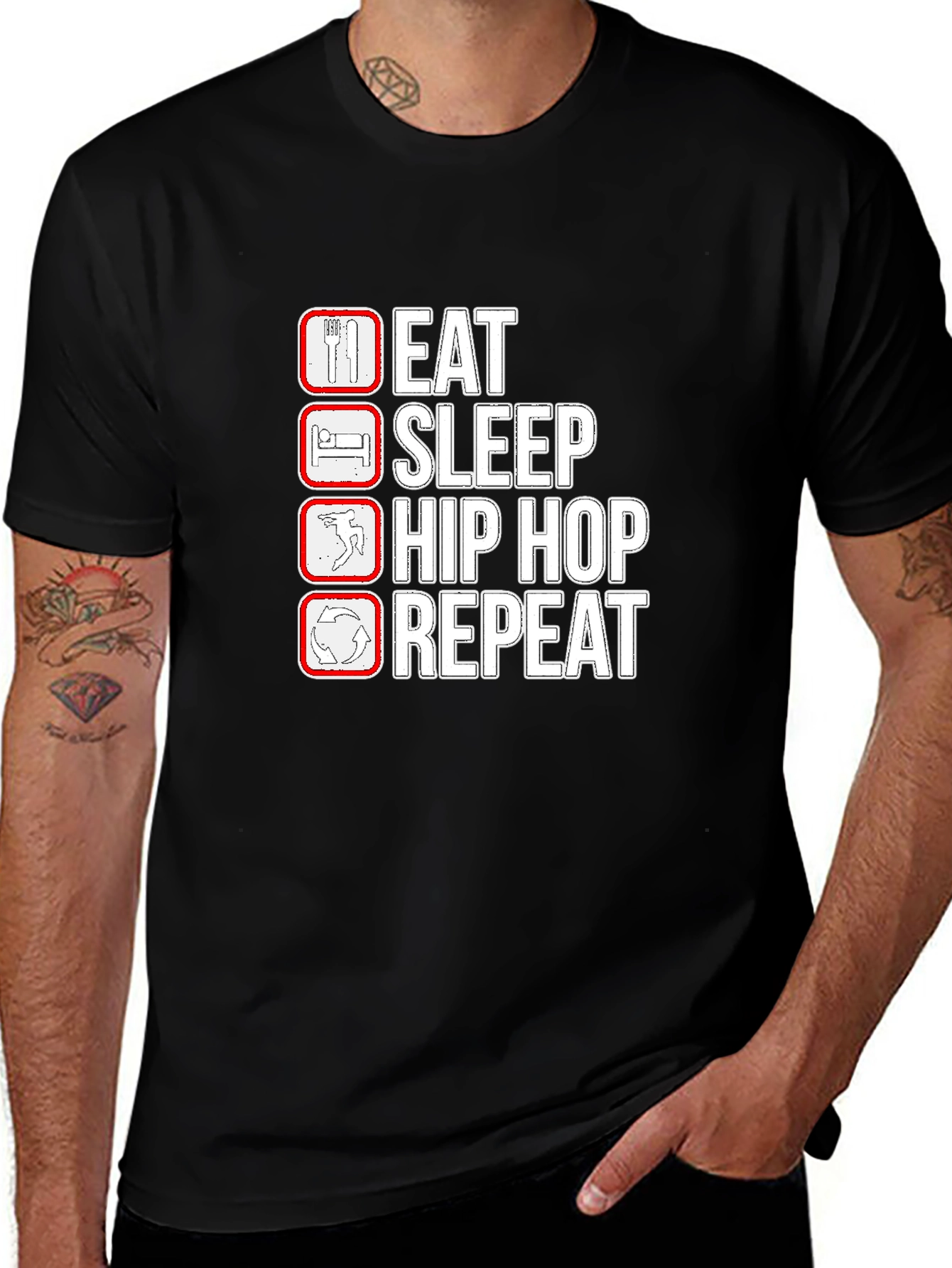 Eat Sleep Hip Hop Repeat T-Shirt