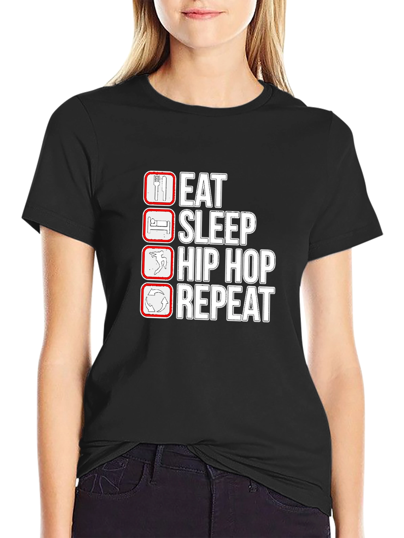 Eat Sleep Hip Hop Repeat T-Shirt