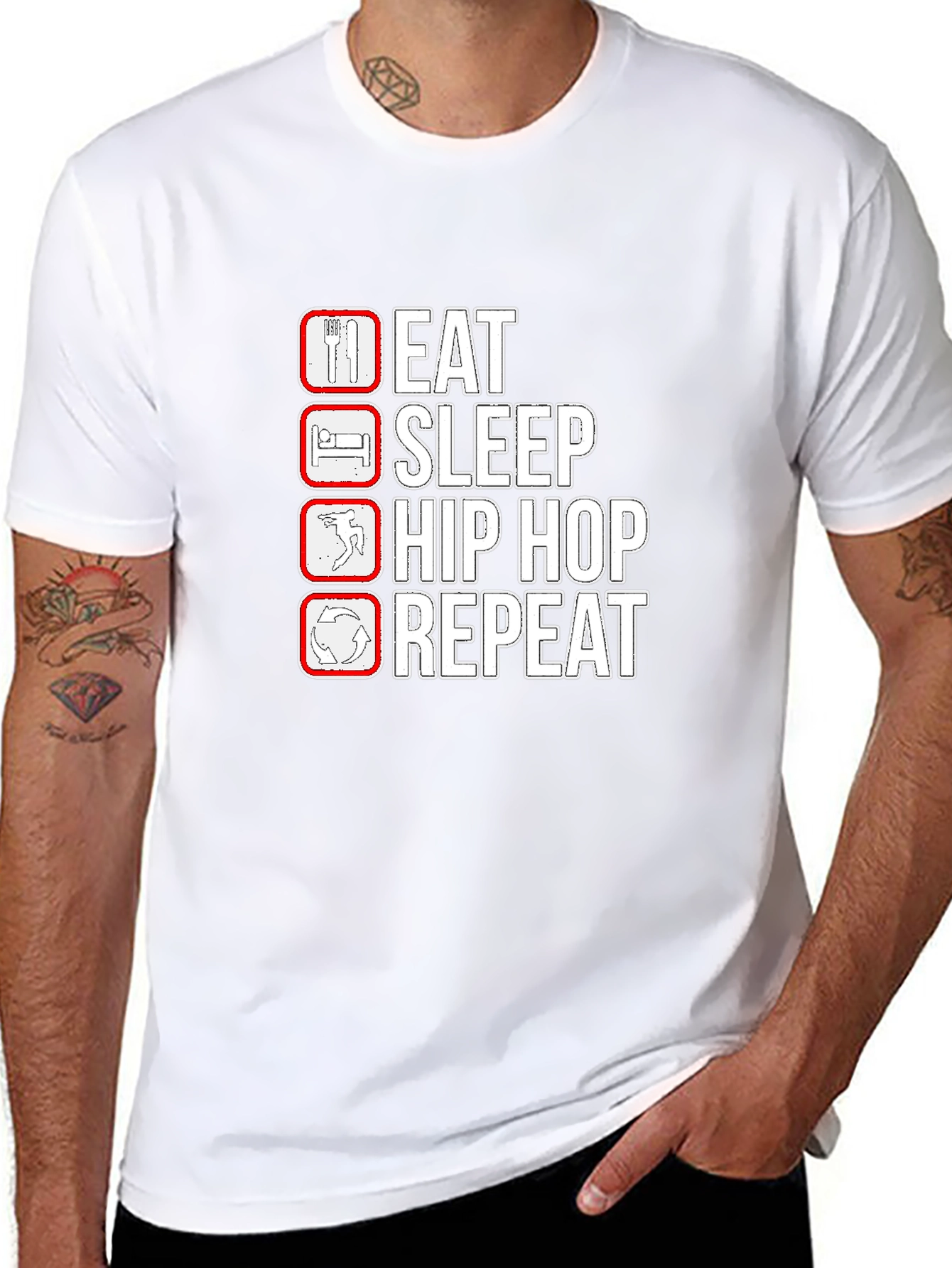 Eat Sleep Hip Hop Repeat T-Shirt