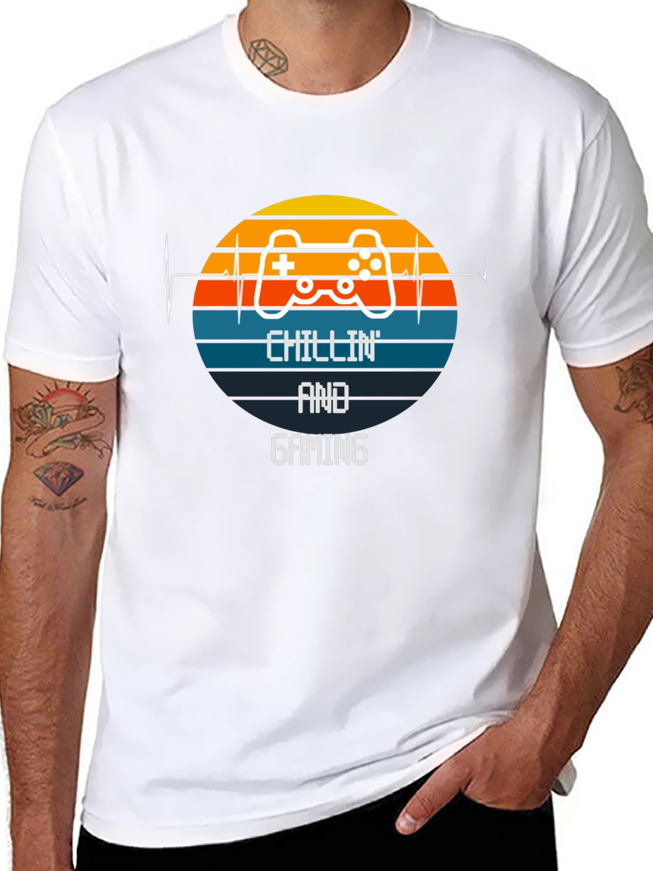Chillin and Gaming Black T-Shirt