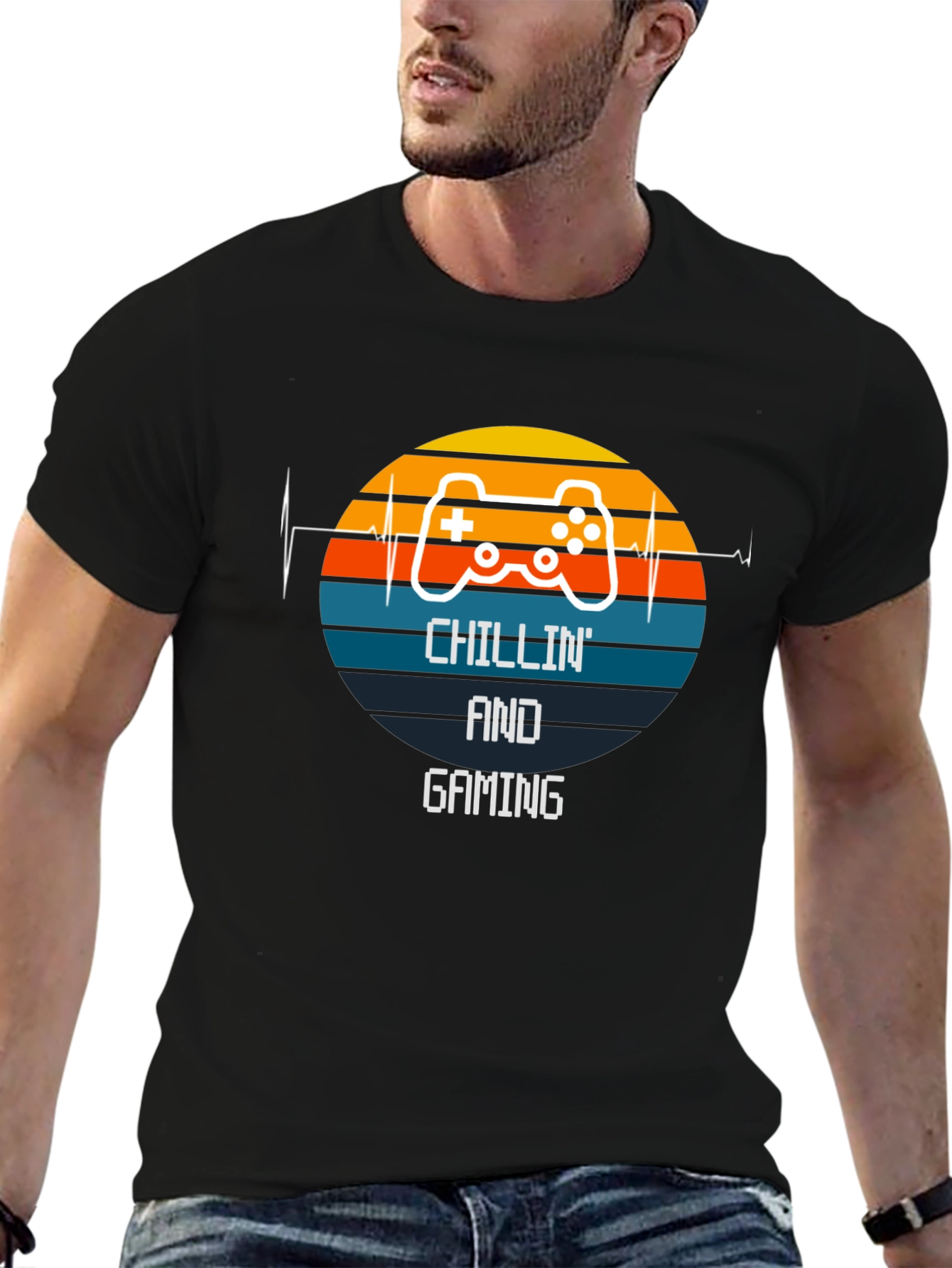 Chillin and Gaming Black T-Shirt