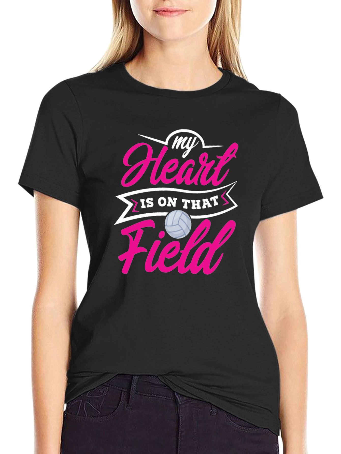 Volleyball Heart T-Shirt - Sports Fan Tee