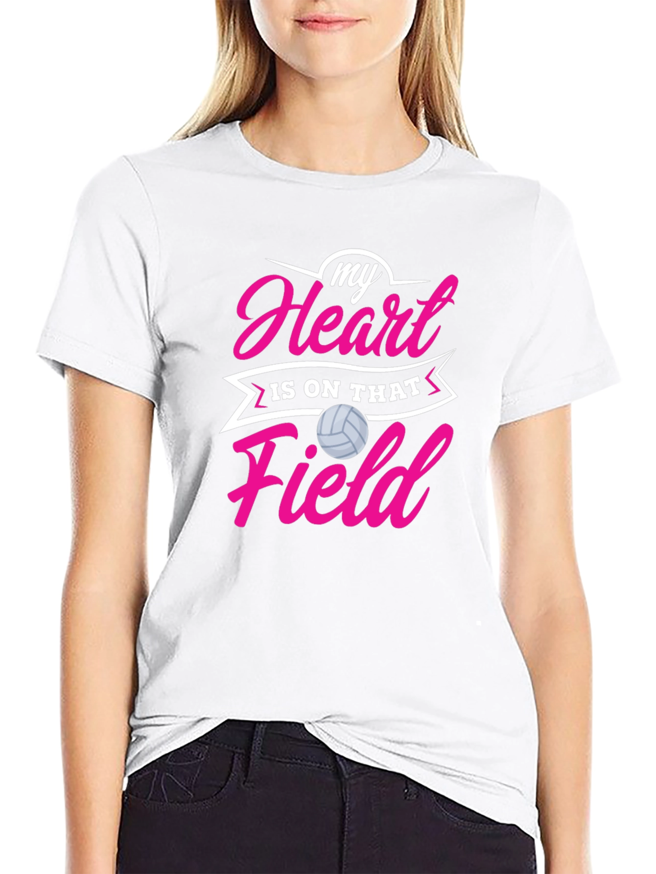 Volleyball Heart T-Shirt - Sports Fan Tee