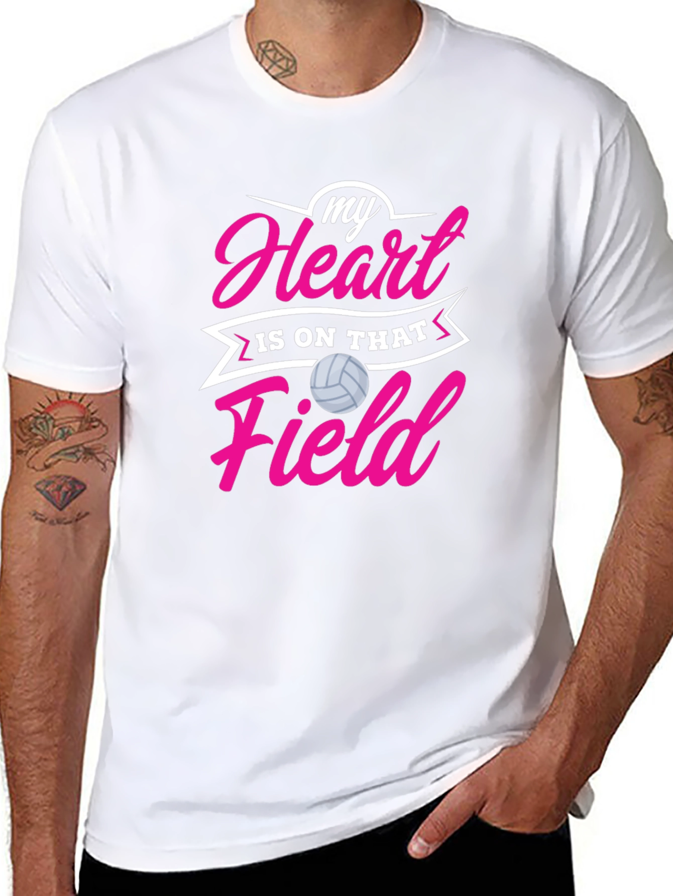 Volleyball Heart T-Shirt - Sports Fan Tee