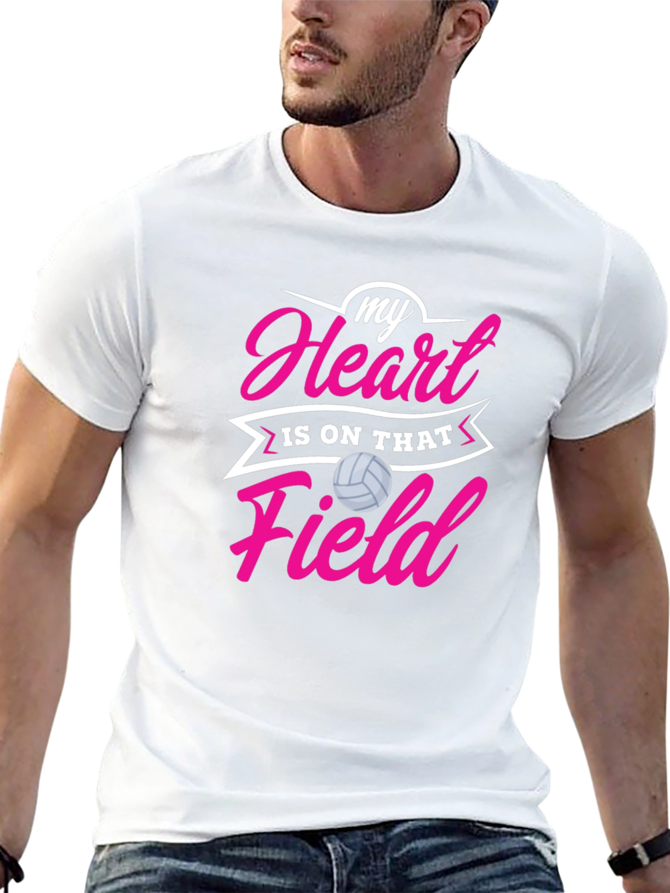 Volleyball Heart T-Shirt - Sports Fan Tee