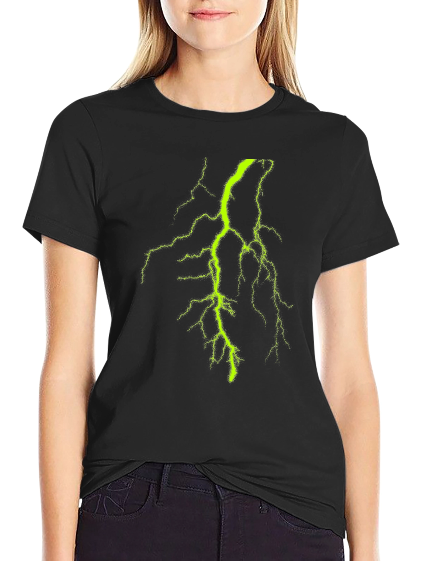 Electric Lightning Bolt Graphic T-Shirt
