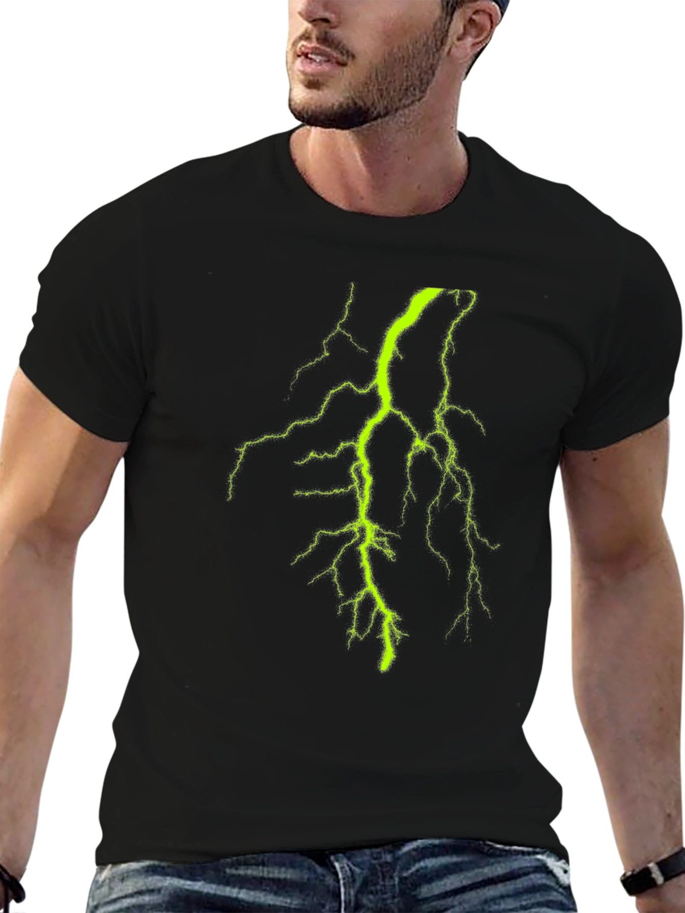 Electric Lightning Bolt Graphic T-Shirt