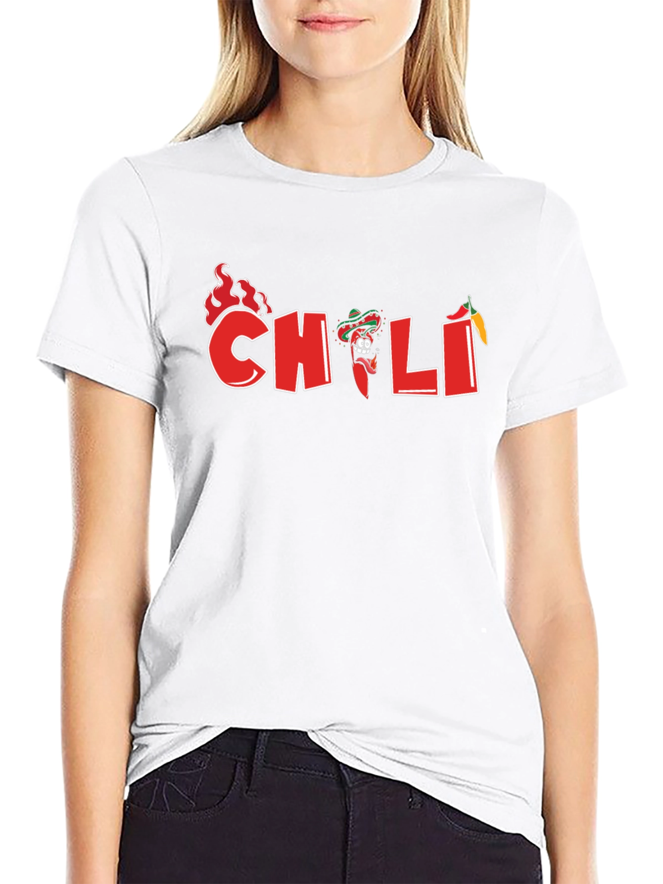 Spicy Chili Graphic T-Shirt - Black Cotton Tee