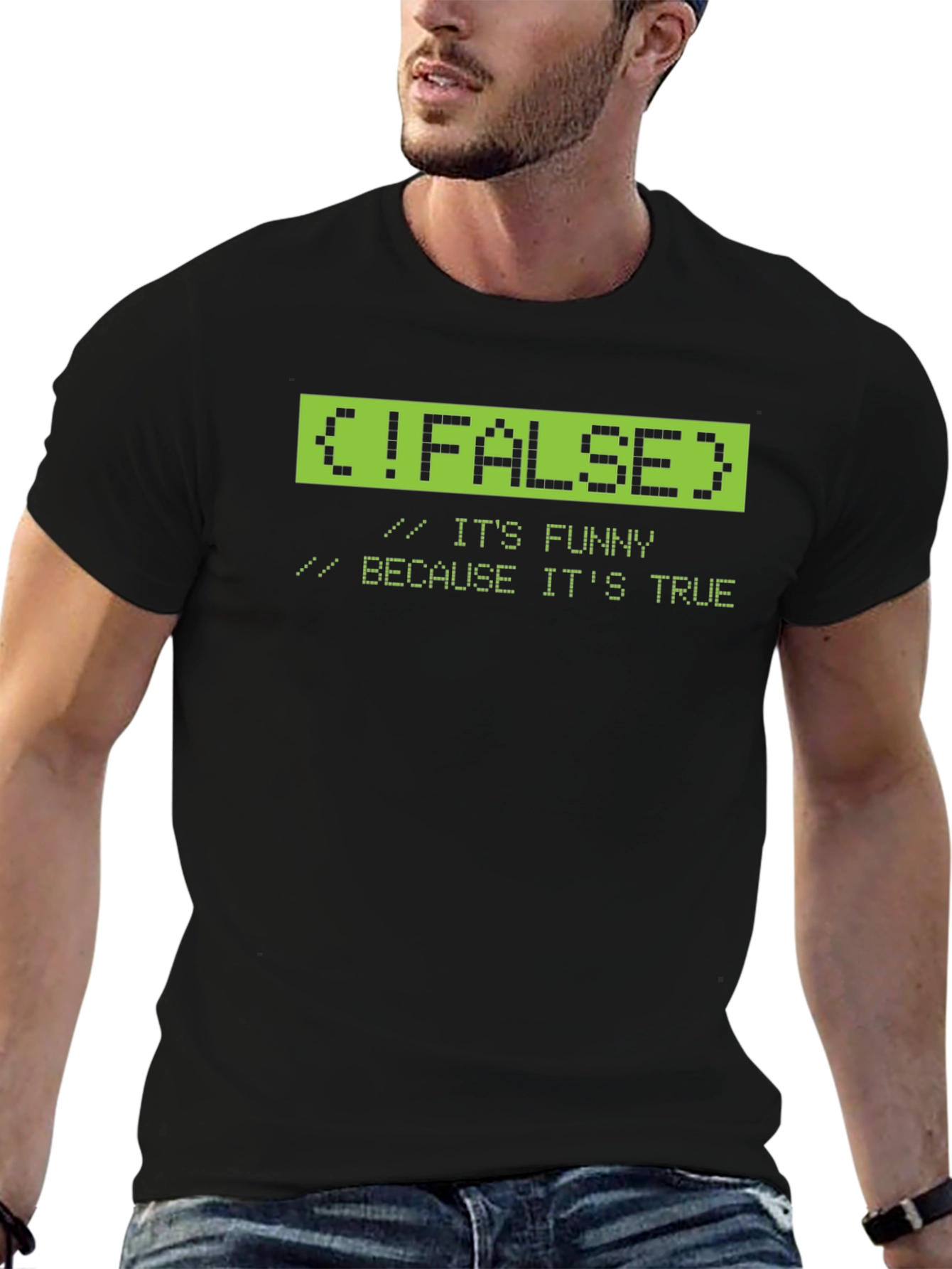 Funny Programmer T-Shirt: !FALSE Humor Tee
