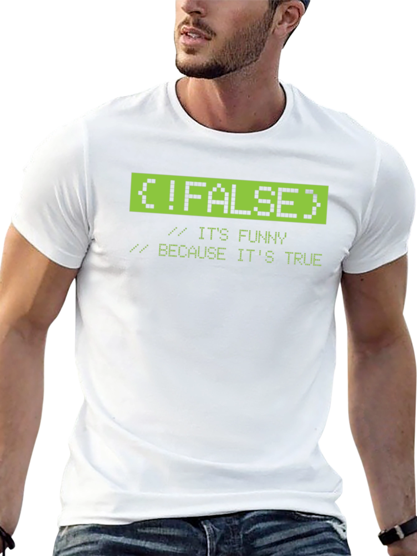 Funny Programmer T-Shirt: !FALSE Humor Tee
