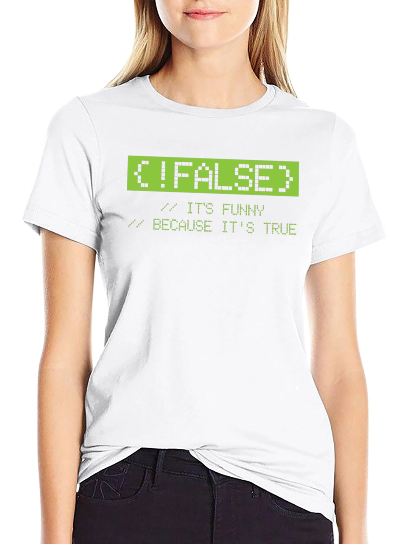 Funny Programmer T-Shirt: !FALSE Humor Tee