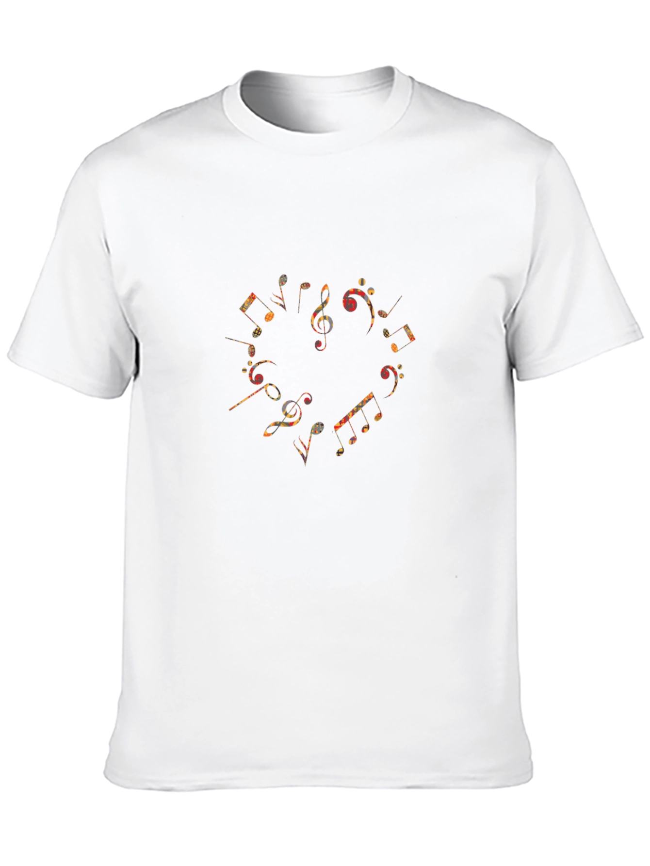 Music Note Heart Black Graphic Tee