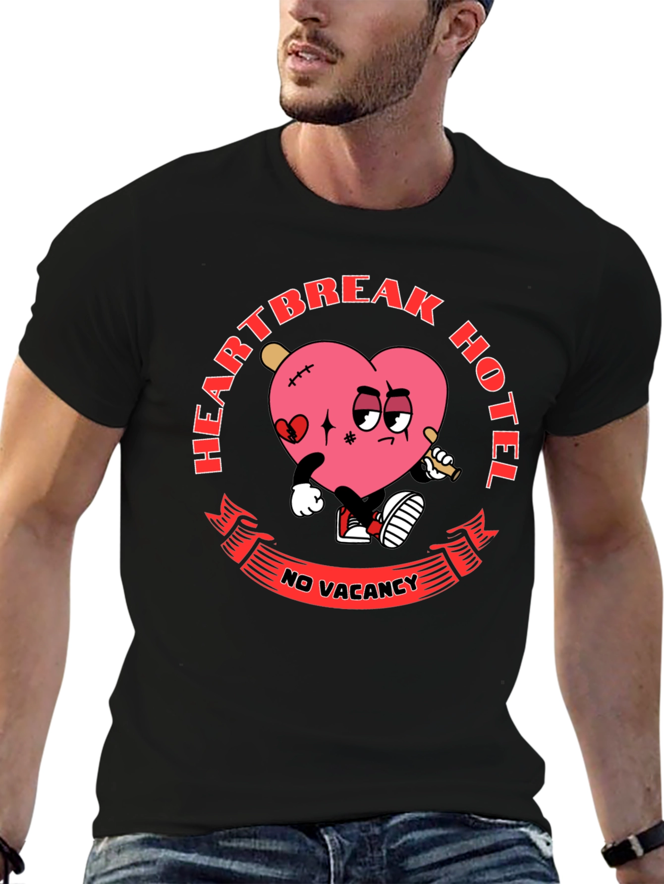 Heartbreak Hotel T-Shirt: No Vacancy Funny Graphic Tee