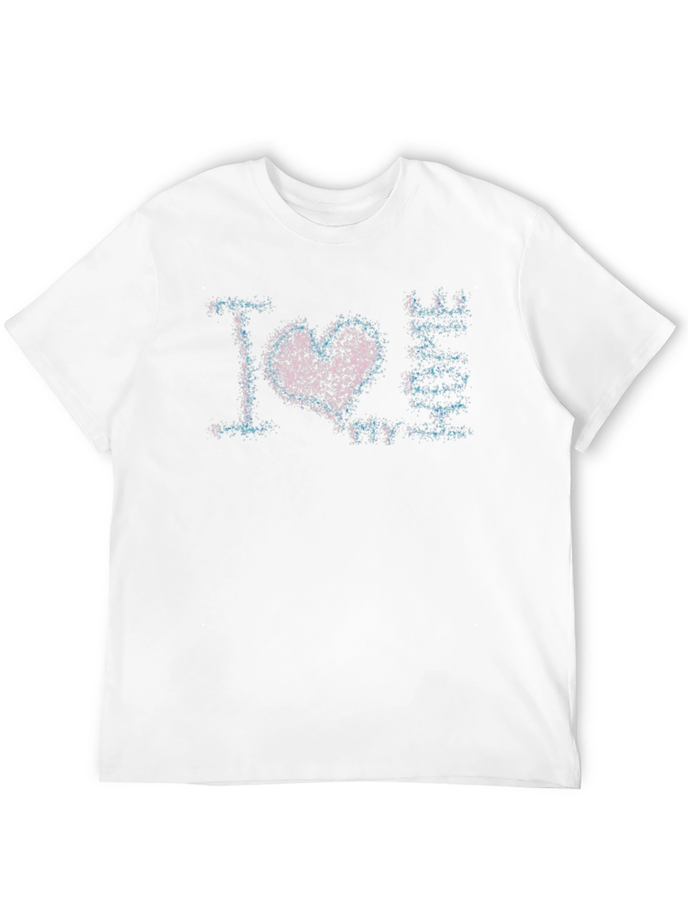 I Love Anime Graphic Print Black T-Shirt
