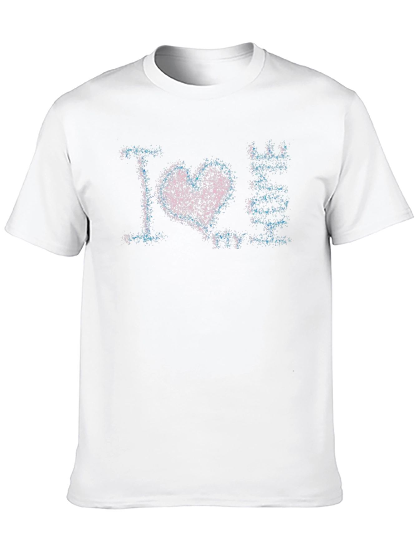 I Love Anime Graphic Print Black T-Shirt