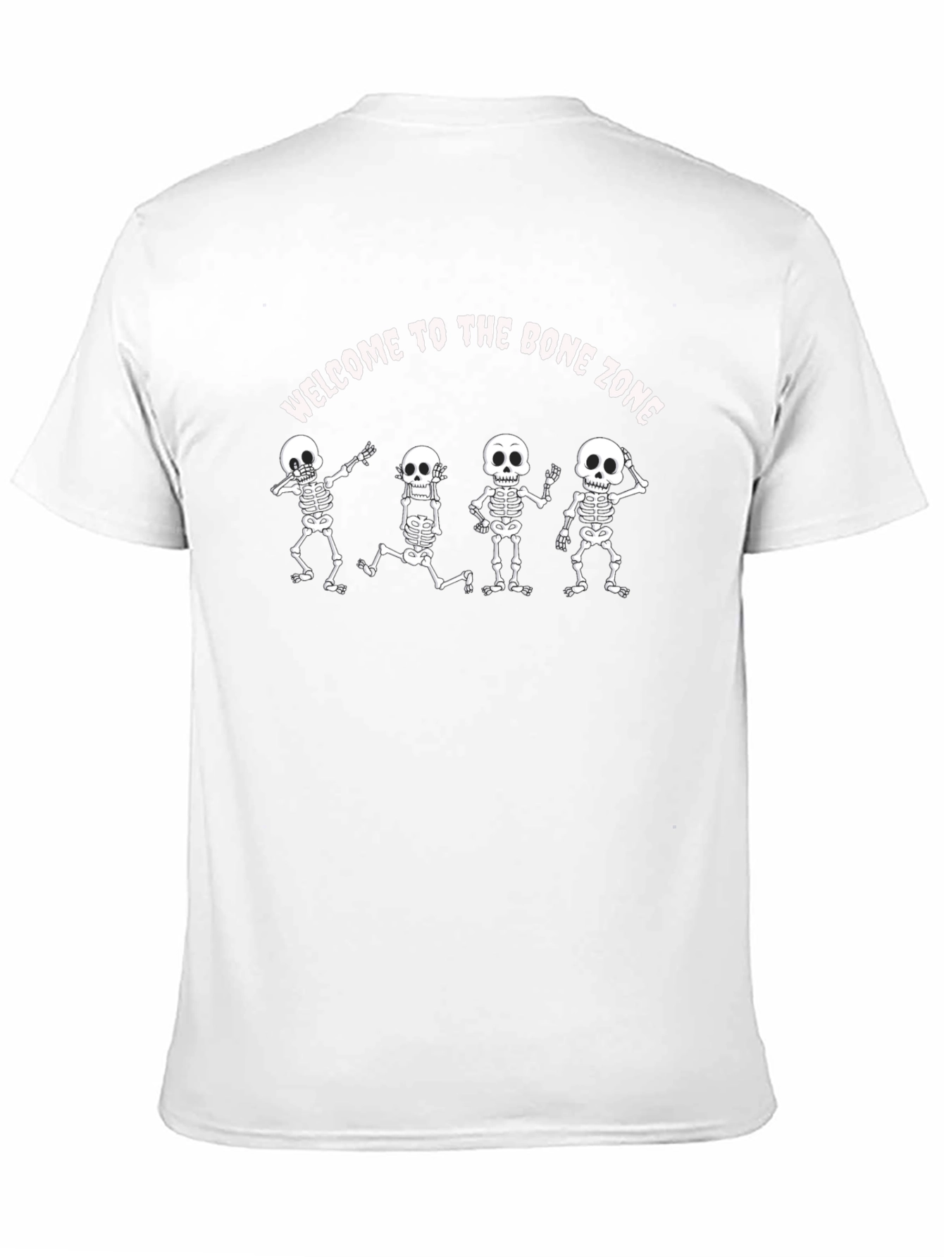 Bone Zone Skeleton Graphic Tee - Black Cotton T-Shirt