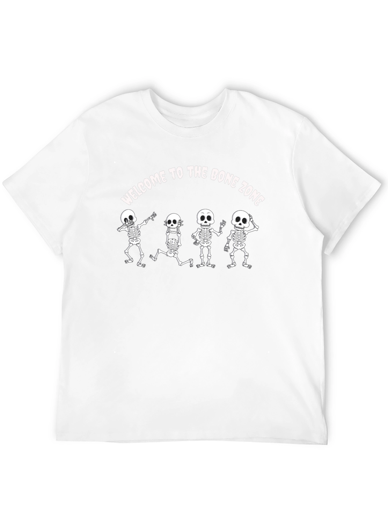 Bone Zone Skeleton Graphic Tee - Black Cotton T-Shirt