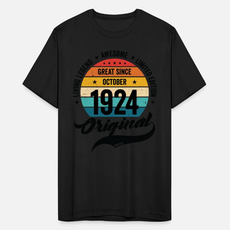 Retro 100 Years October 1924 Birthday Vintage