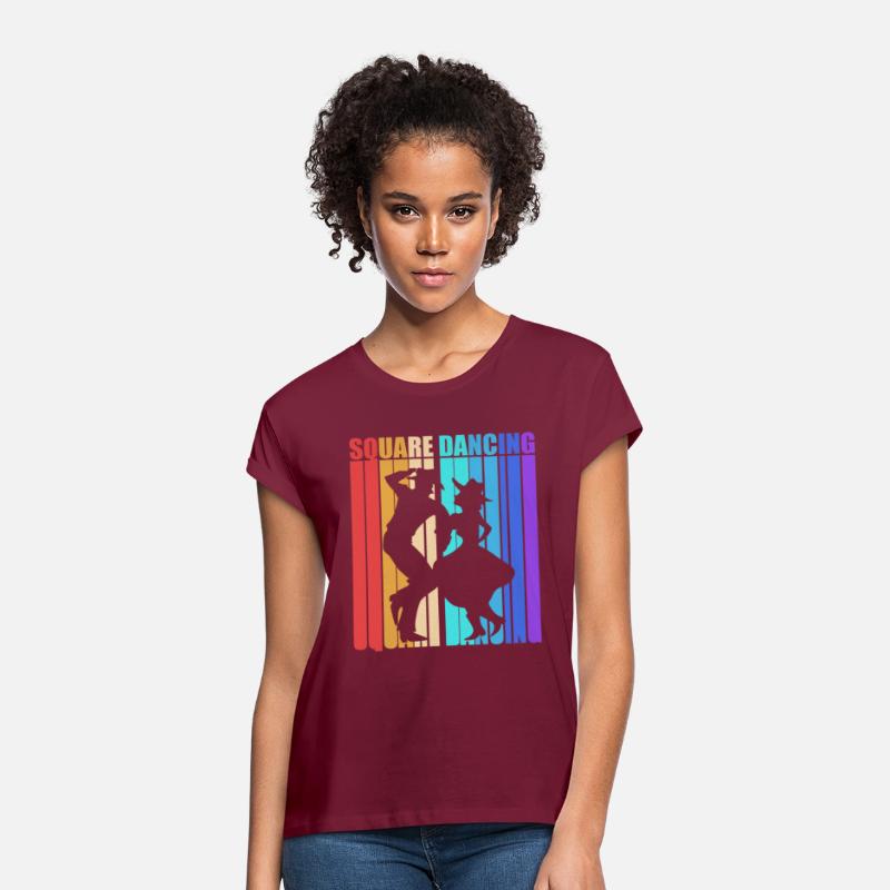 Retro Colorful Dance Silhouette Square Dancing