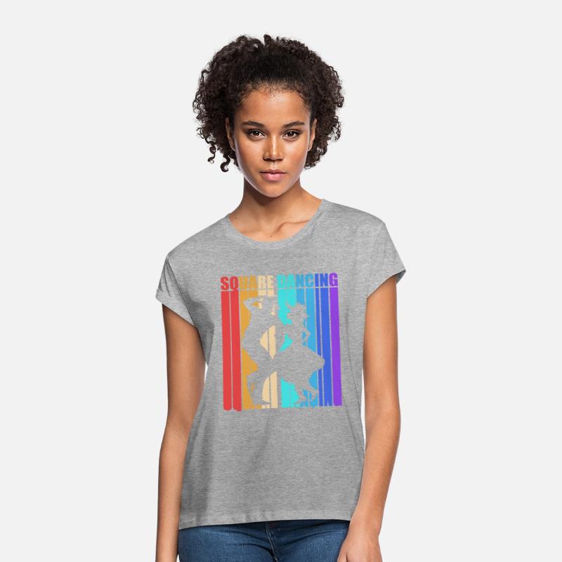 Retro Colorful Dance Silhouette Square Dancing