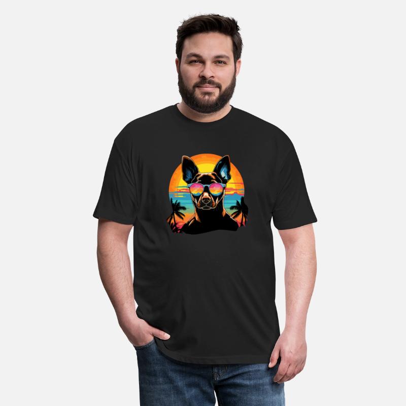 Retro Wave Basenji Dog Shirt