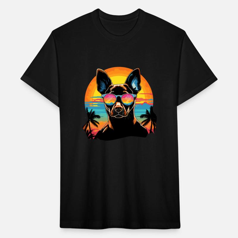 Retro Wave Basenji Dog Shirt