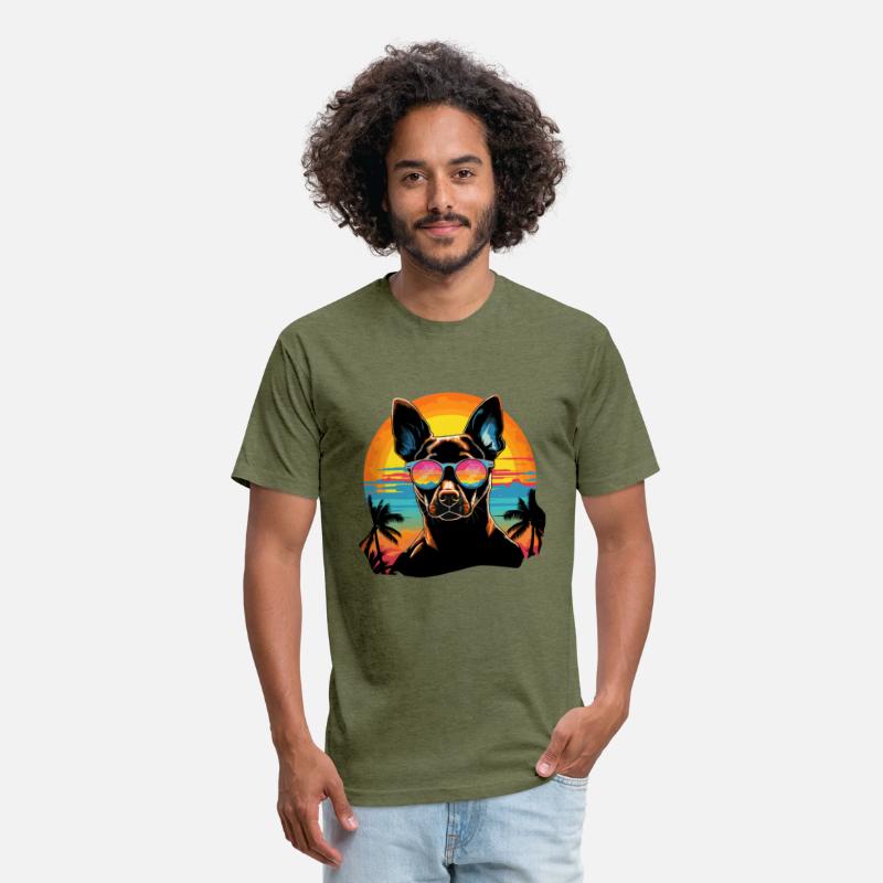 Retro Wave Basenji Dog Shirt