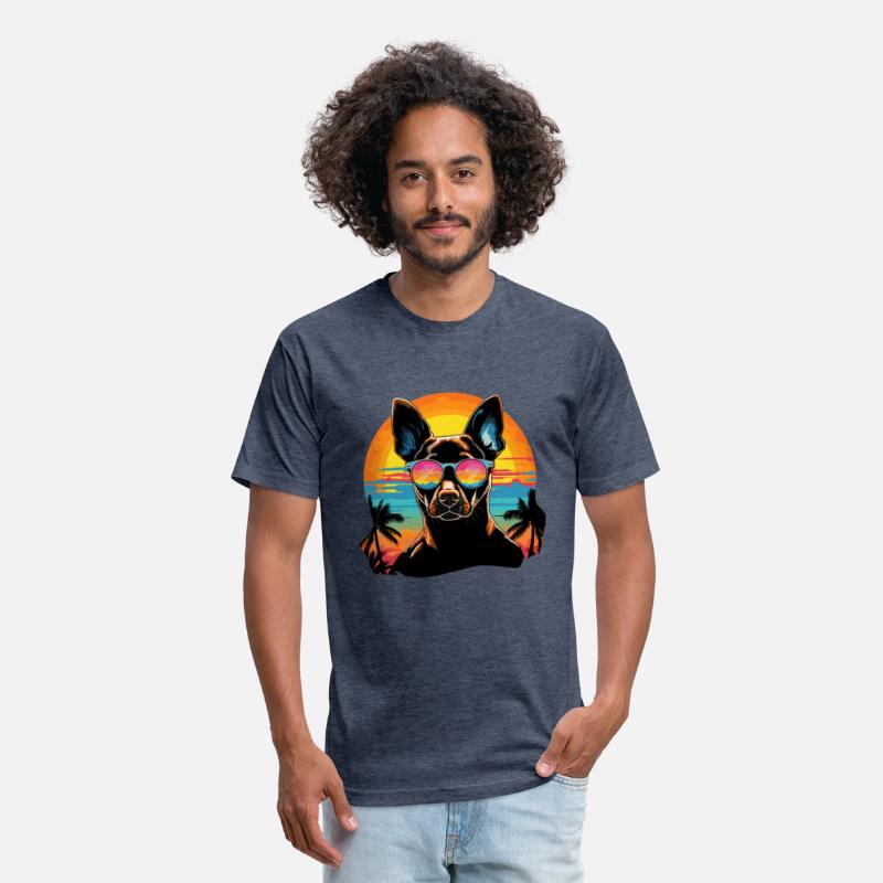 Retro Wave Basenji Dog Shirt