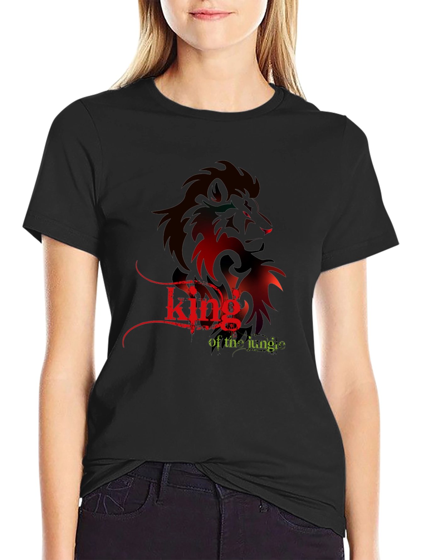 King of the Jungle Lion Graphic T-Shirt
