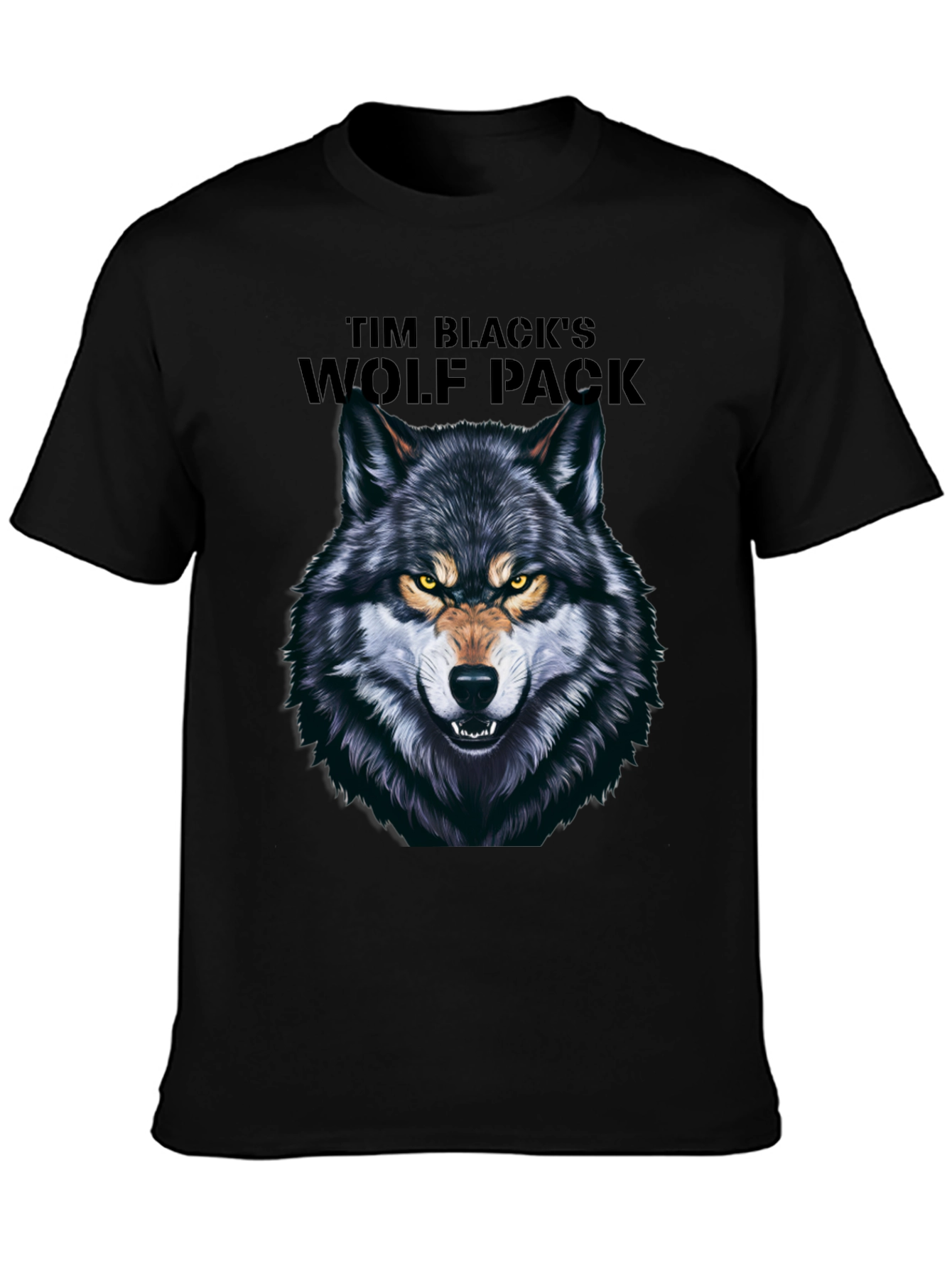 Tim Blacks Wolf Pack Black Graphic T-Shirt