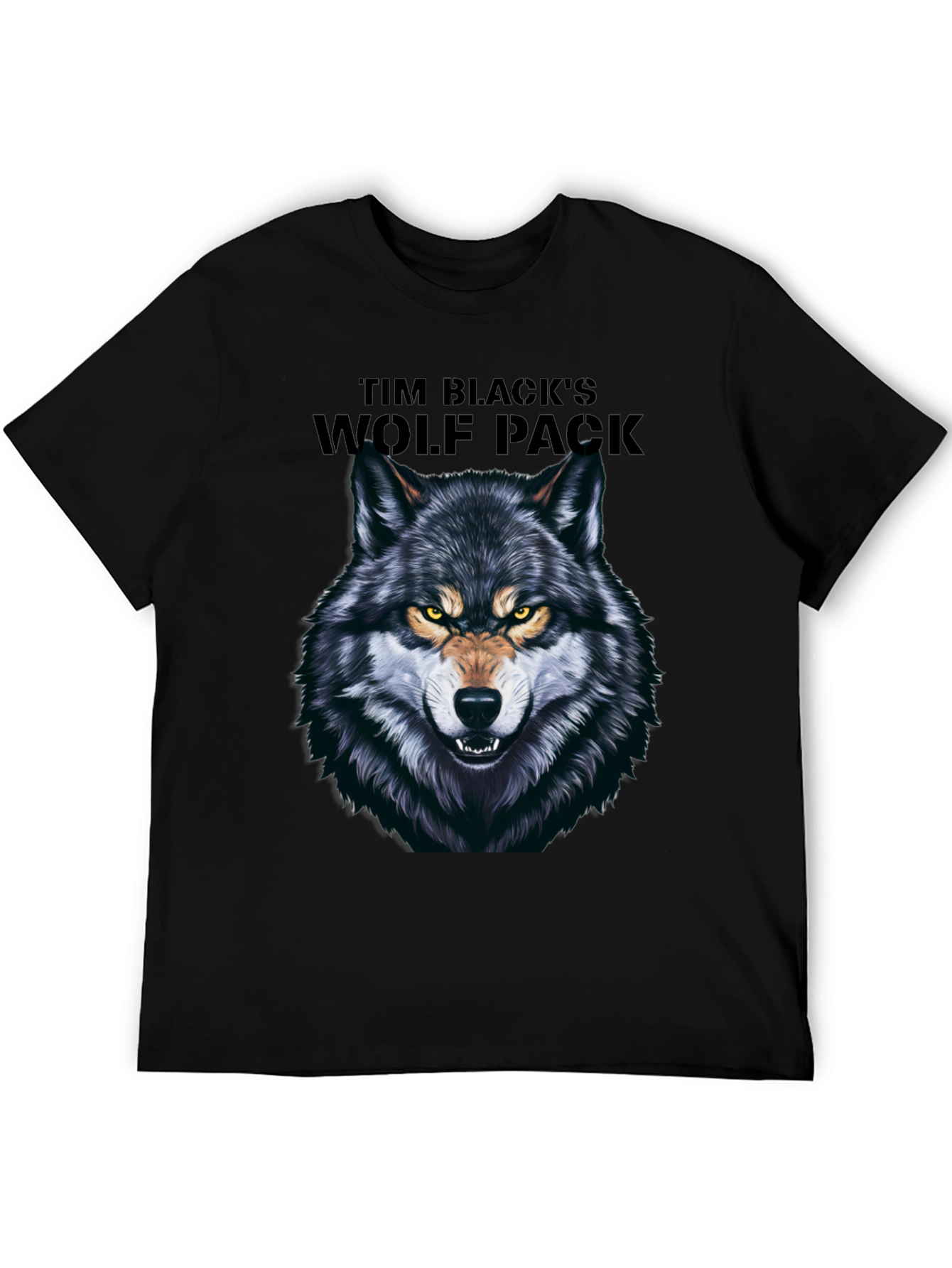 Tim Blacks Wolf Pack Black Graphic T-Shirt