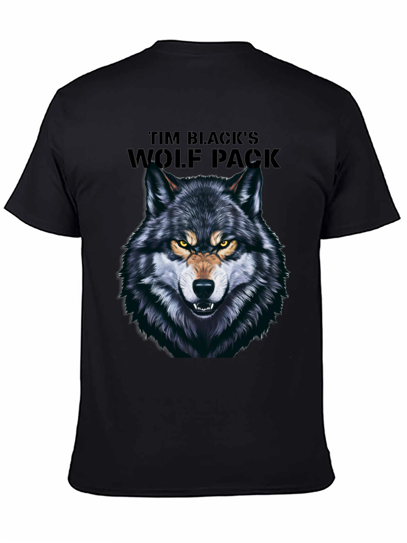 Tim Blacks Wolf Pack Black Graphic T-Shirt