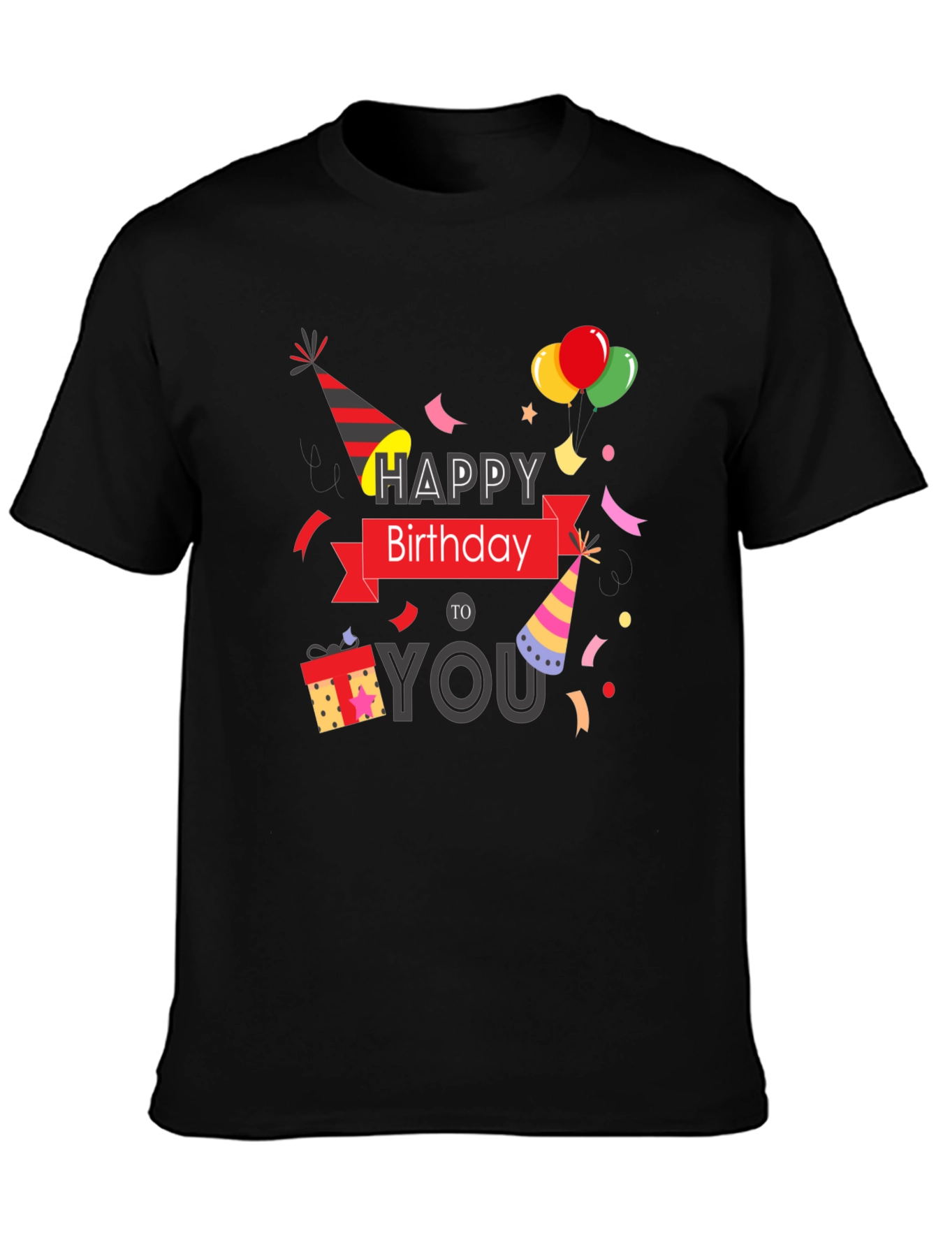 Happy Birthday Graphic Print T-Shirt