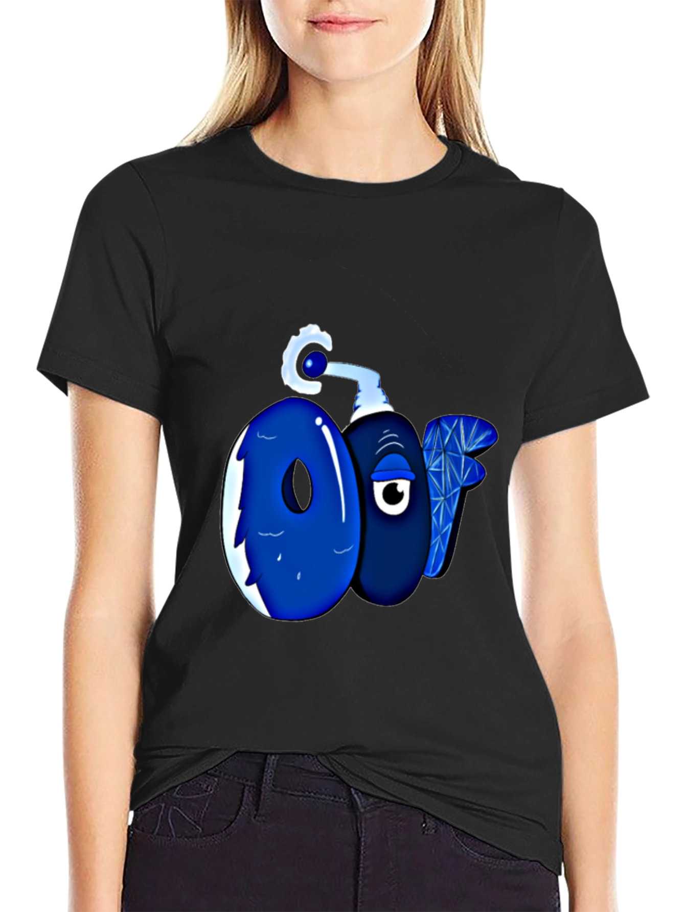 OOF Graphic Print Black T-Shirt