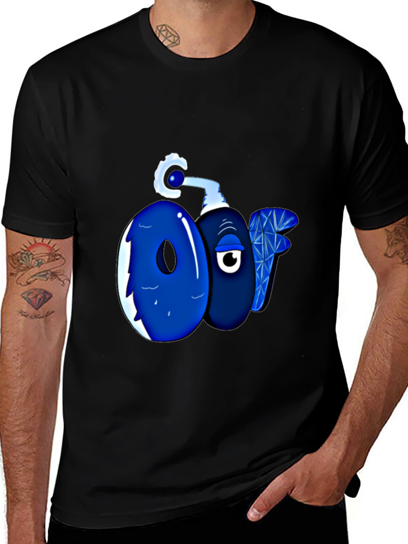 OOF Graphic Print Black T-Shirt