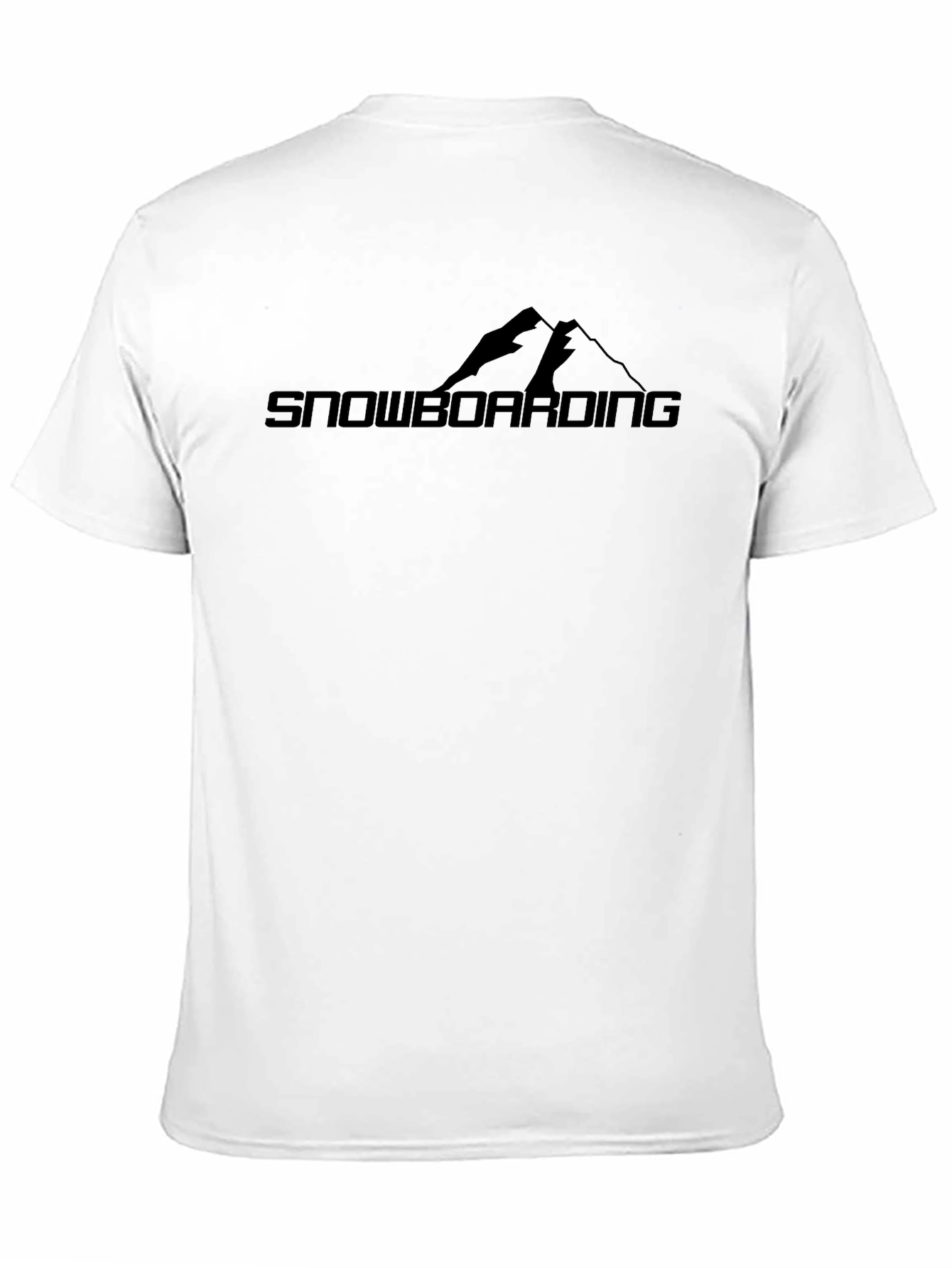 Snowboarding Graphic Tee - Black Cotton T-Shirt