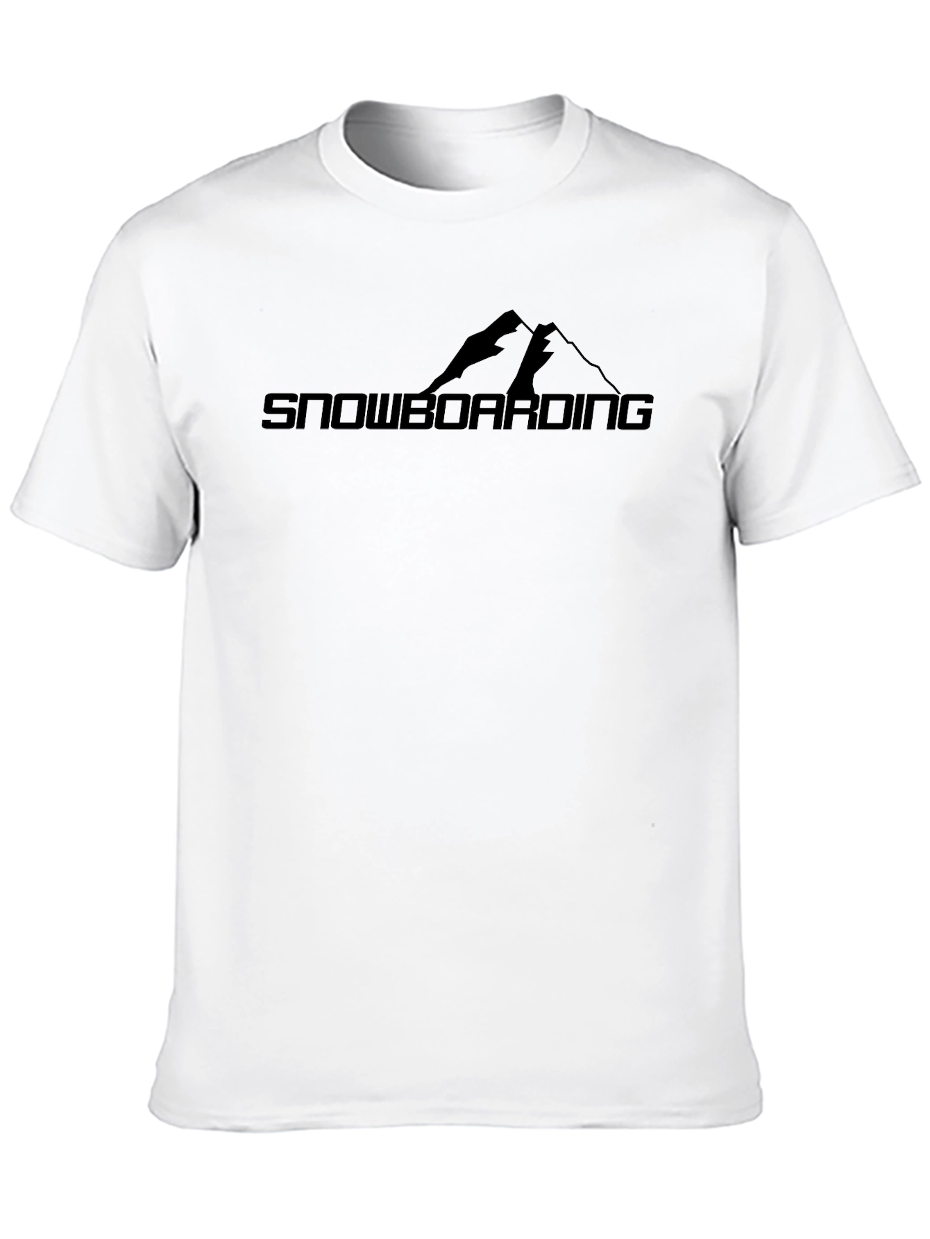Snowboarding Graphic Tee - Black Cotton T-Shirt