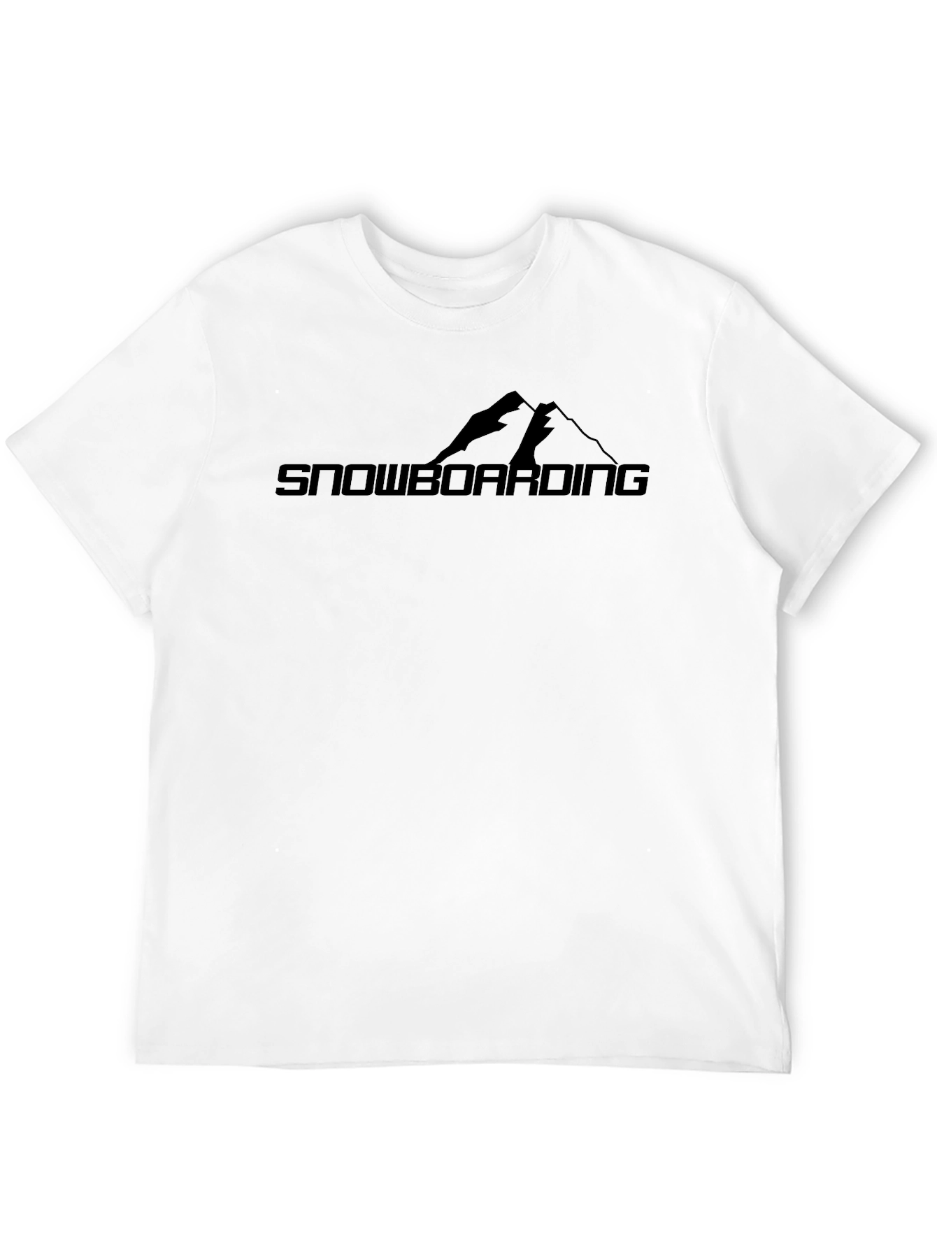 Snowboarding Graphic Tee - Black Cotton T-Shirt