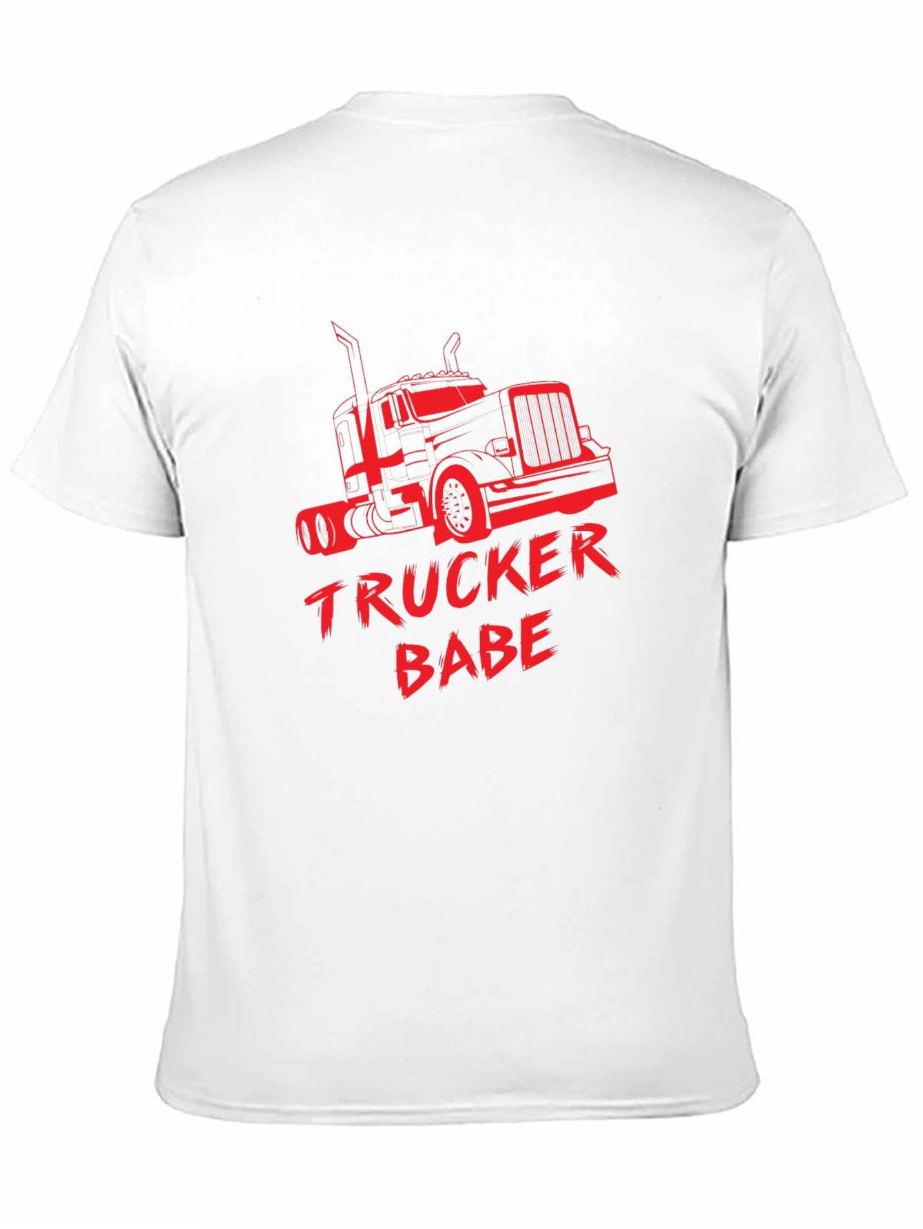 Trucker Babe Graphic Tee - Black