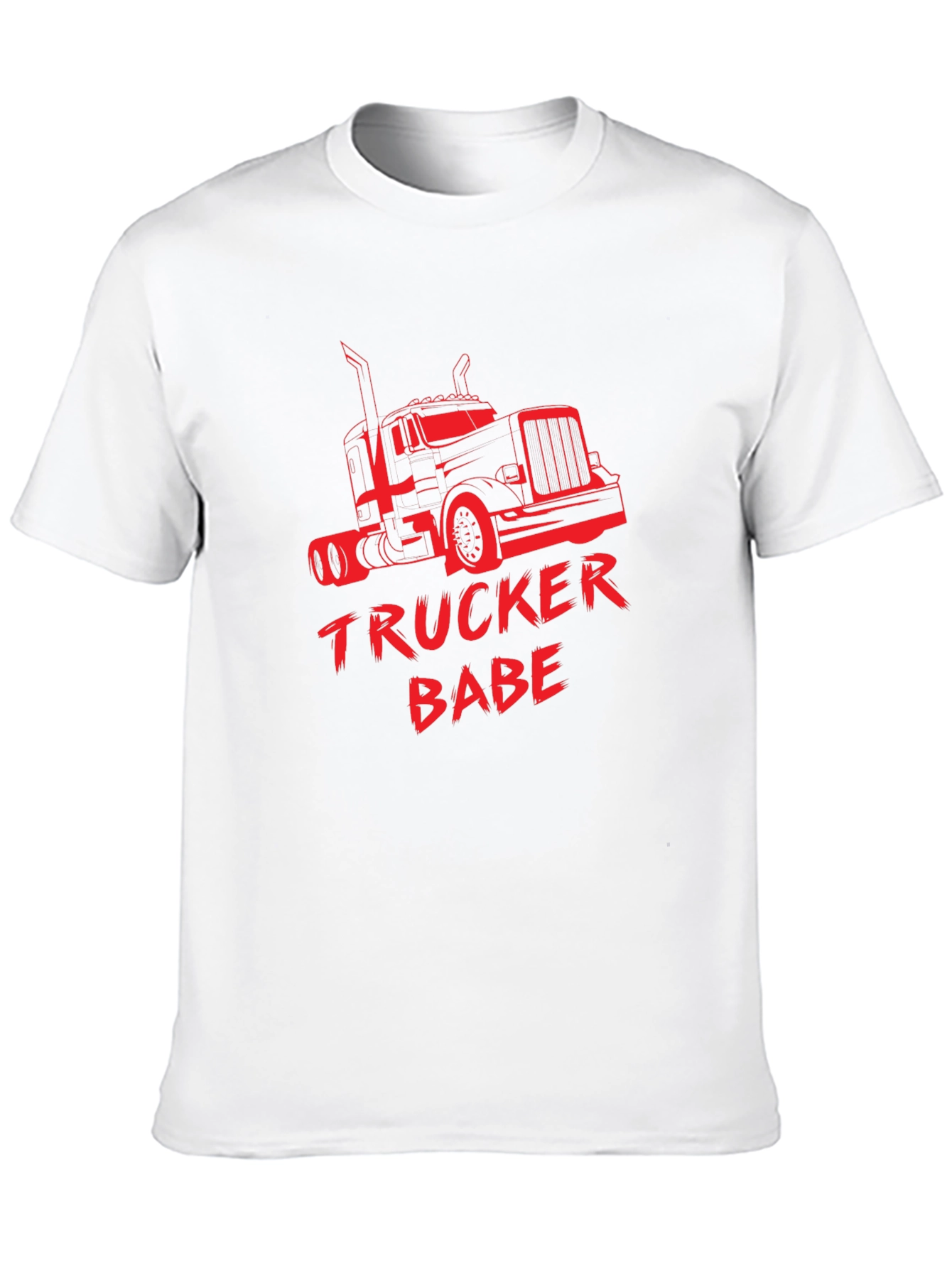 Trucker Babe Graphic Tee - Black