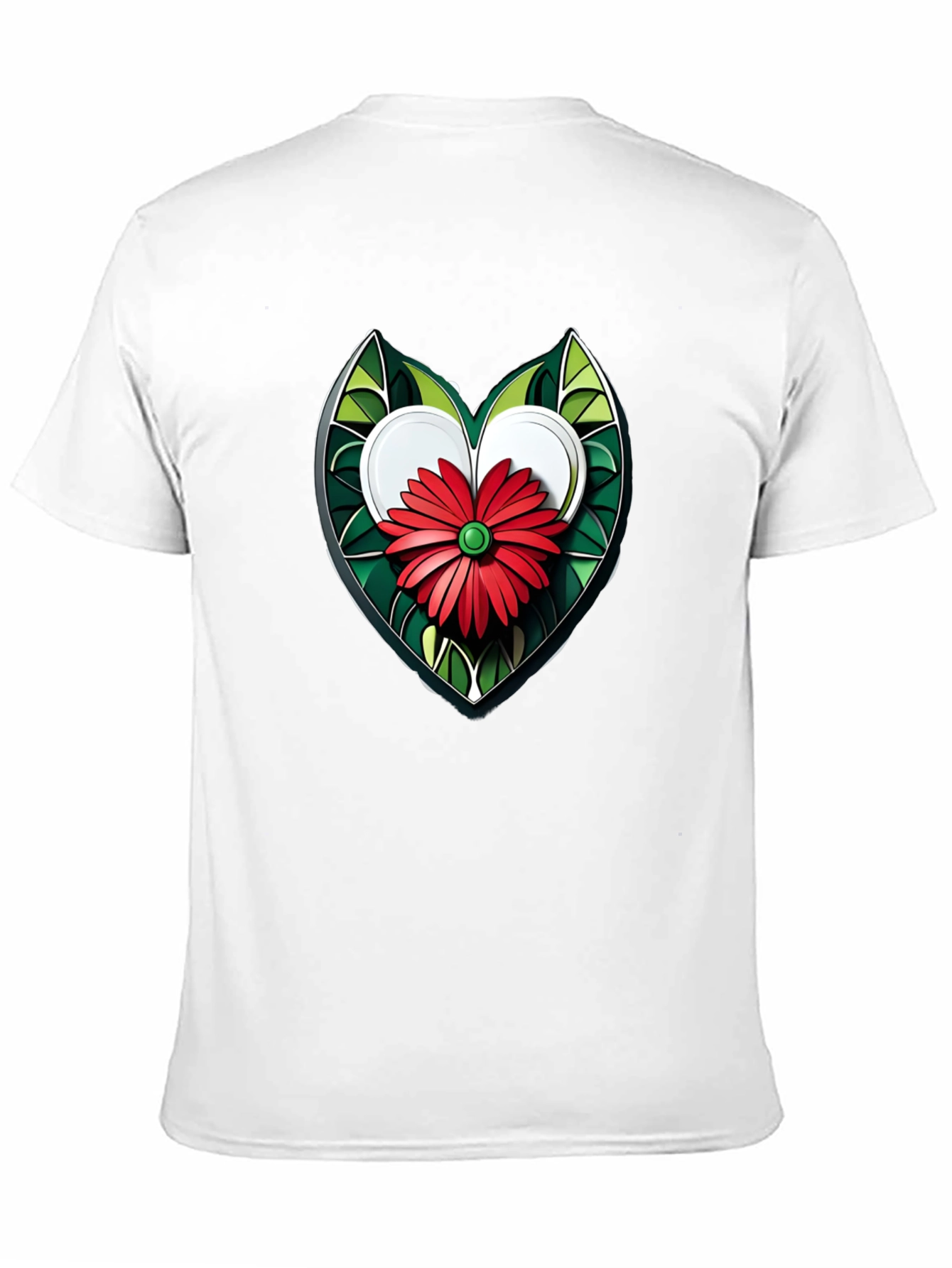 Floral Heart Graphic Tee - Stylish Unisex T-Shirt