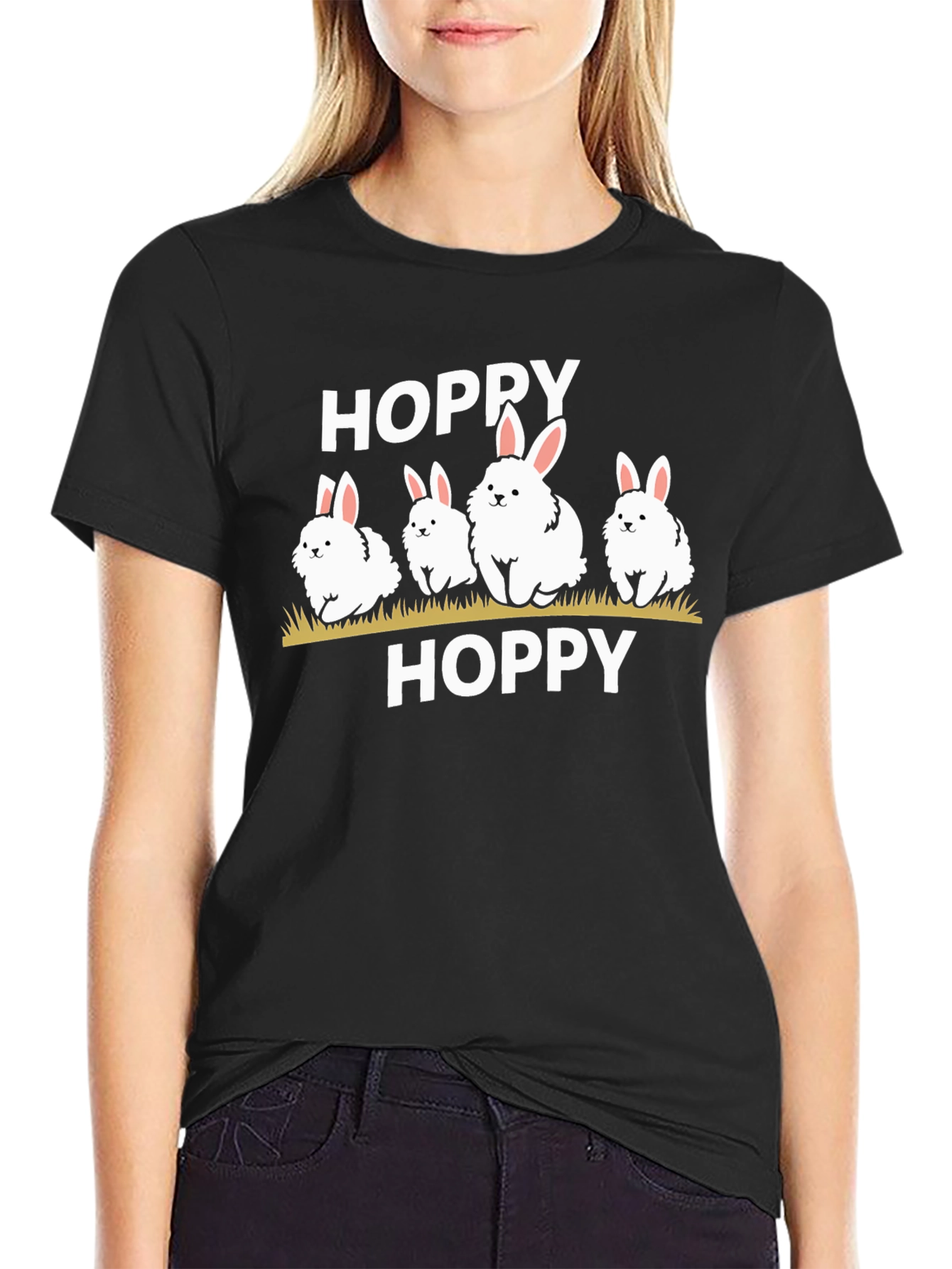 Hoppy Easter Bunny T-Shirt - Cute Rabbit Tee