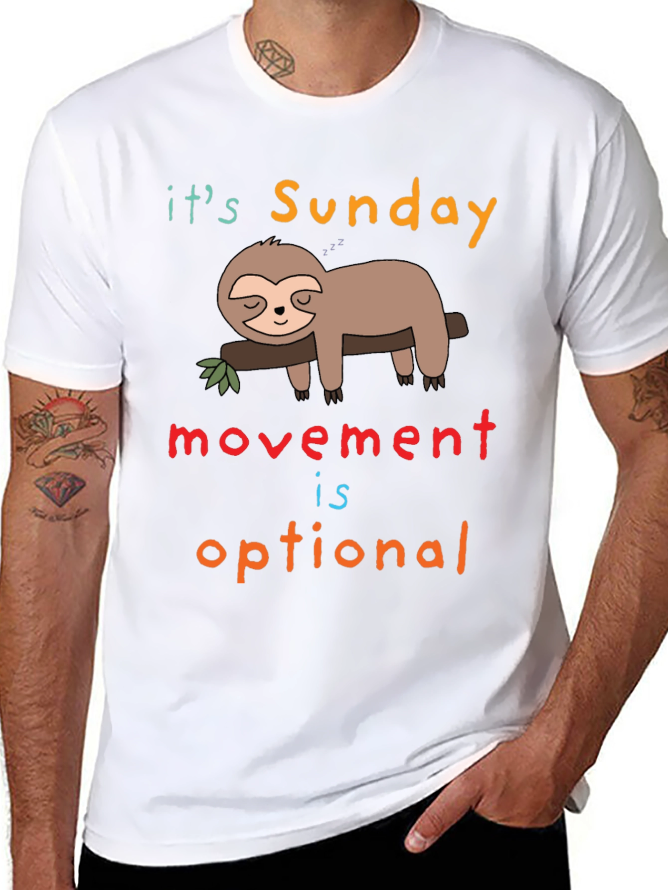 Funny Sloth Sunday T-Shirt - Relax Day Mode