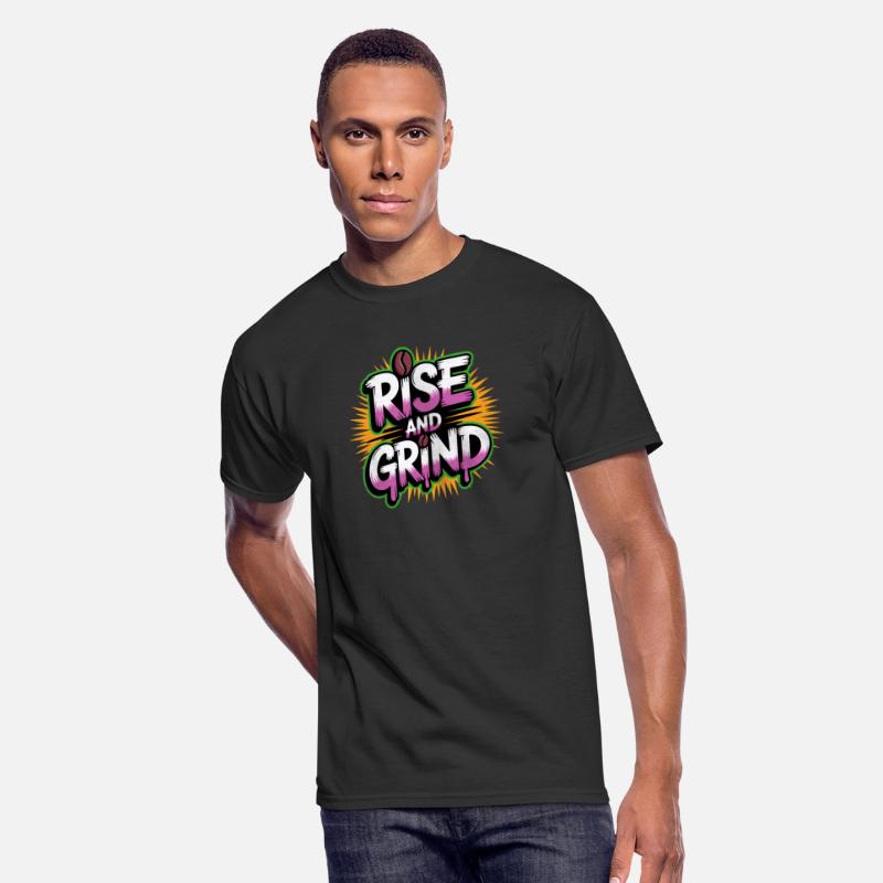 Rise and Grind Coffee Motivational Tee