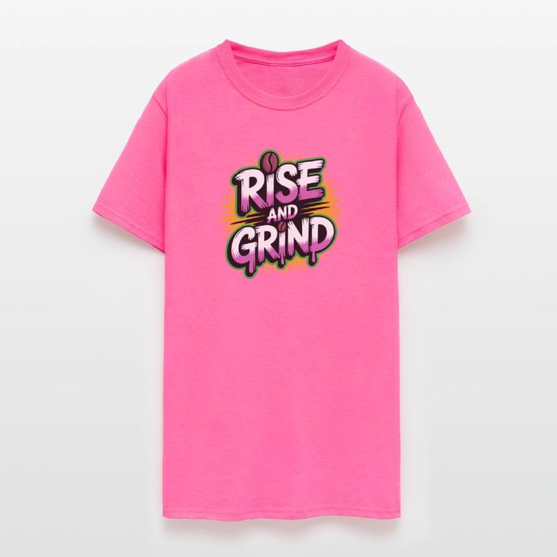 Rise and Grind Coffee Motivational Tee